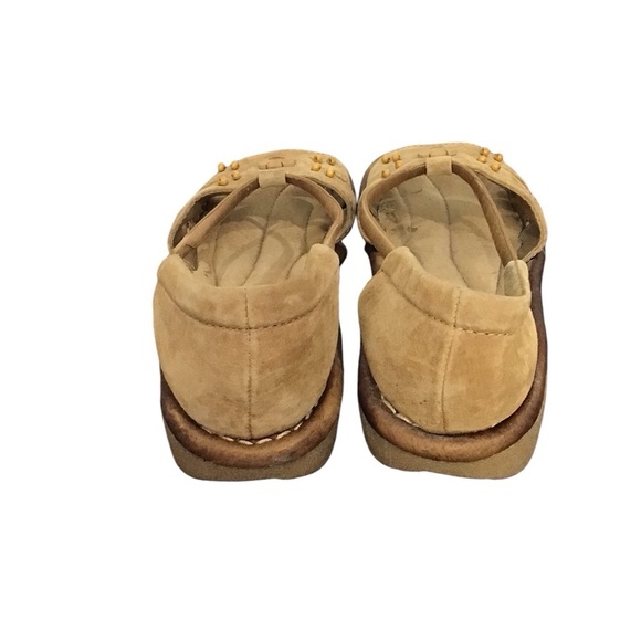 Earth Shoe Gelron 2000 Brown Suede Leather Slip On Sandals Size 6W - Picture 4 of 7